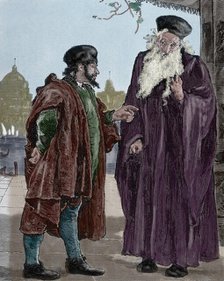 Shylock and Tubal, 19th century.  Creator: Unknown.