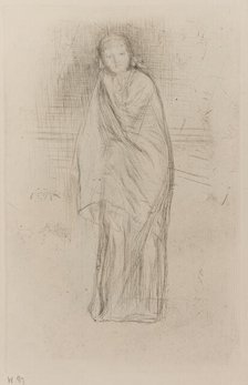 Draped Model, 1870. Creator: James Abbott McNeill Whistler.