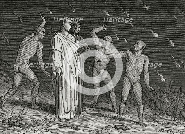 The Divine Comedy (1307-1321): Inferno (Hell), 1888.  Creators: Jean Edouard Dargent, Edouard Berveiller.