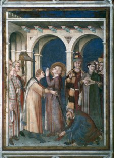 'St Martin is Knighted', 1312-1317.  Artist: Simone Martini