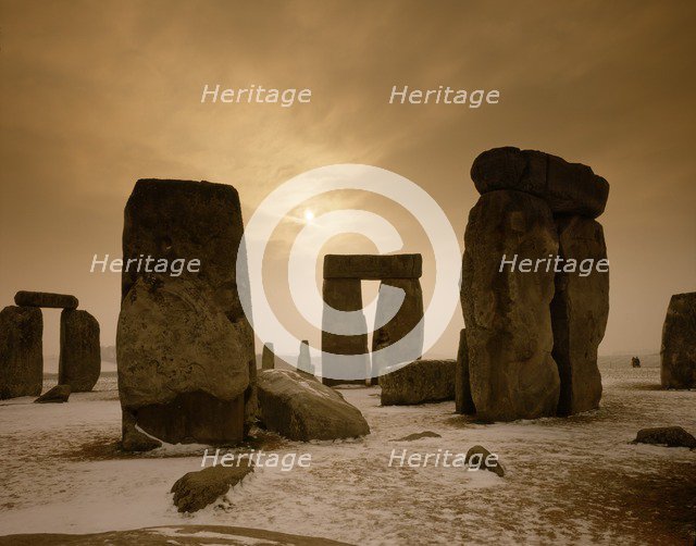 Stonehenge, Wiltshire. Artist: Unknown.