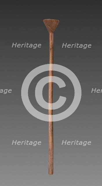 Wooden Staff or Support, Middle Kingdom, Dynasty 11-12, 2040-1914 BC. Creator: Unknown.