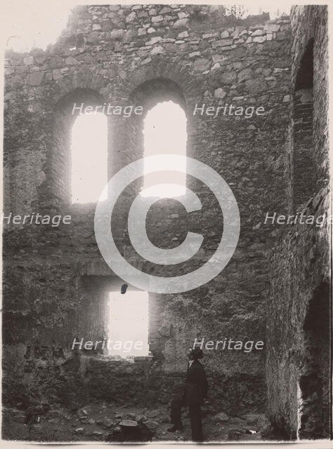 Castle - interior of a room in the upper castle, Bedzin, 1924. Creator: A Karczewski.