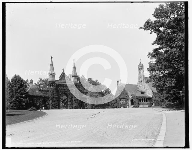 Forest Hills Cemetery, Boston, main entrance, between 1890 and 1901. Creator: Unknown.
