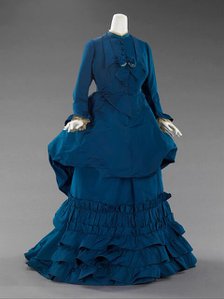 Afternoon dress, French, ca. 1872. Creators: Charles Frederick Worth, House of Worth.