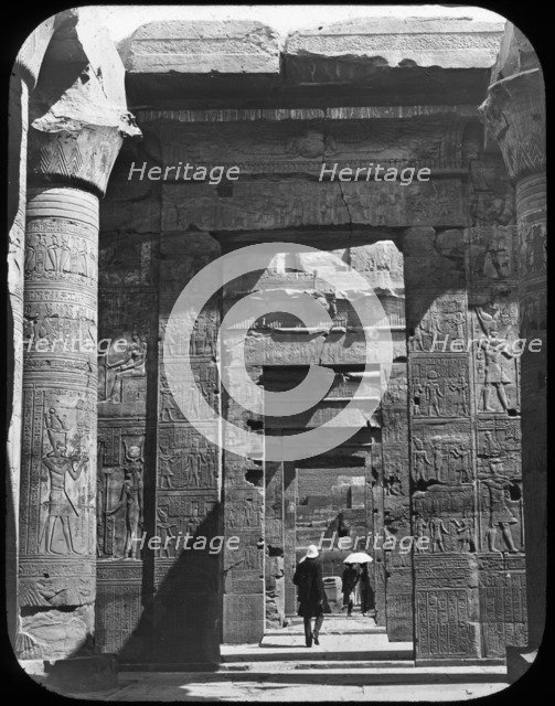 Temple entrance, Kom Ombo, Egypt, c1890. Artist: Newton & Co