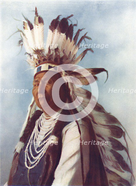 A Sahaptin chief, 1912. Artist: Robert Wilson Shufeldt.