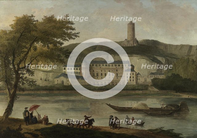 Vue du château de Madame d'Enville à La Roche-Guyon, ca 1773. Creator: Robert, Hubert (1733-1808).