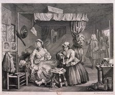 'The Compleat trull at her lodging in Drury Lane', plate III of The Harlot's Progress, 1732. Artist: William Hogarth