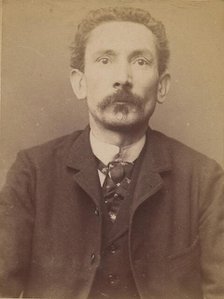 Ceaglio. Alexandre, Joseph. 42 ans, né à Turin (Italie). Employé de commerce. Anarchiste. ..., 1894. Creator: Alphonse Bertillon.
