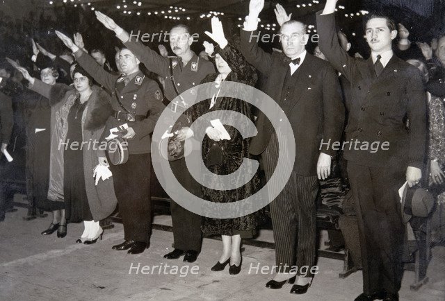 The Italian Ambassador Cerrutti, his wife, Prince William Augustus and the head of Group Fiedler …