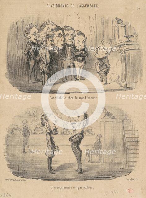Conciliabule chez le grand homme, 19th century. Creator: Honore Daumier.