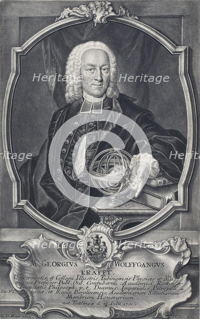 Portrait of the physicist Georg Wolfgang Krafft (1792-1878).