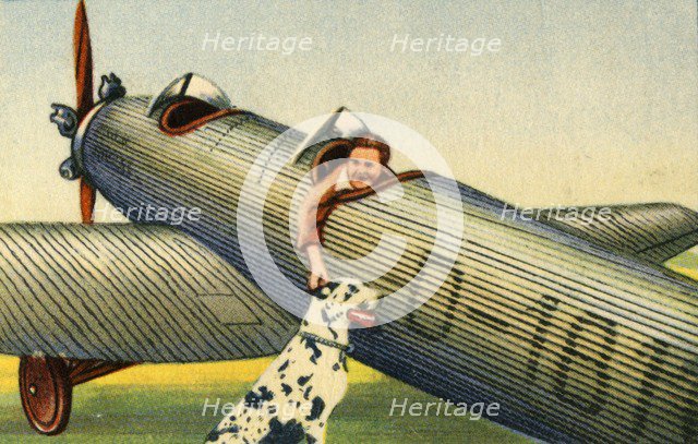 Marga von Etzdorf with her plane, 1932.  Creator: Unknown.