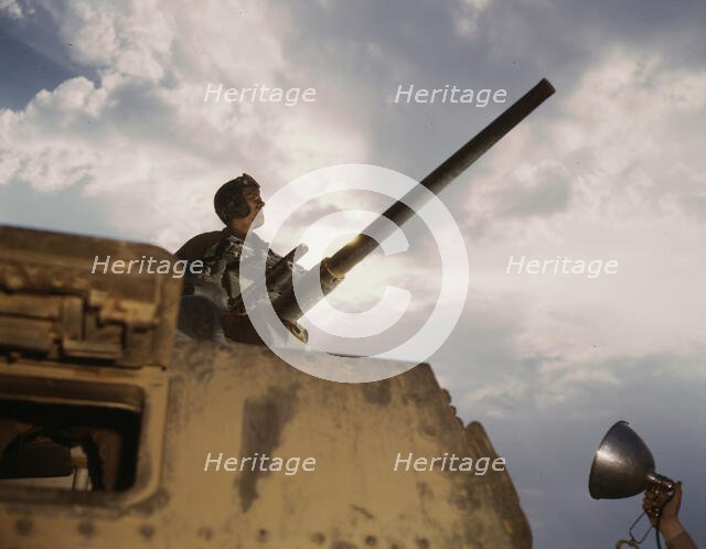 Tank commander, Ft. Knox, Ky., 1942. Creator: Alfred T Palmer.