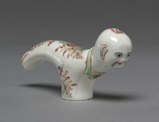 Cane Handle (Poignée de canne), c. 1745. Creator: Saint Cloud Porcelain Factory (French).