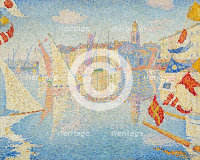 Saint-Tropez, port en fête, 1895. Creator: Signac, Paul (1863-1935).