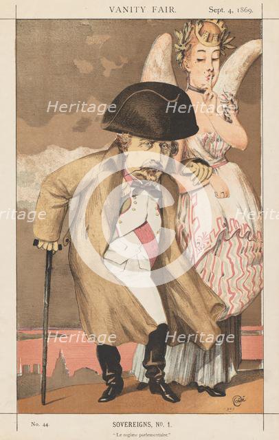 Vanity Fair: Sovereigns, No. 1 "Le regime parlementaire", 1869. Creator: James Tissot (French, 1836-1902).