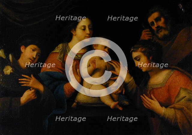 Spiritual Betrothal of Saint Catherine of Alexandria with the Infant Jesus, c17th century. Creator: Unknown.