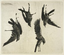 The Four Dead Ravens, c. 1888. Creator: Henri-Charles Guerard.