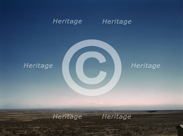 The Santa Fe R.R. crosses the Southern Pacific R.R. at Vaughn, New Mexiico, 1943. Creator: Jack Delano.
