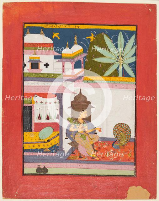 Page from a Ragamala series: Gujari Ragini, c. 1680. Creator: Unknown.