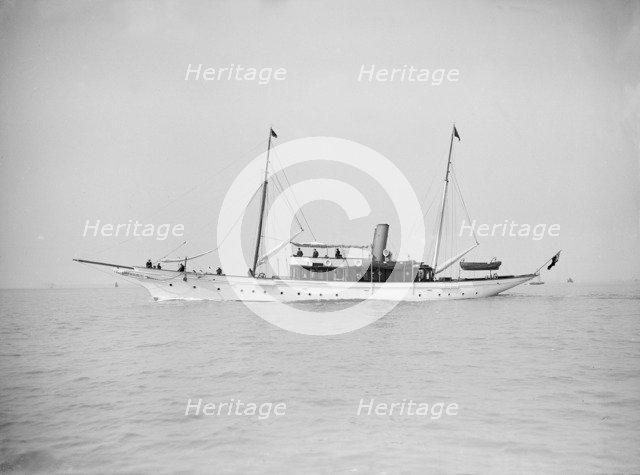 The steam yacht 'Westoe', 1911. Creator: Kirk & Sons of Cowes.