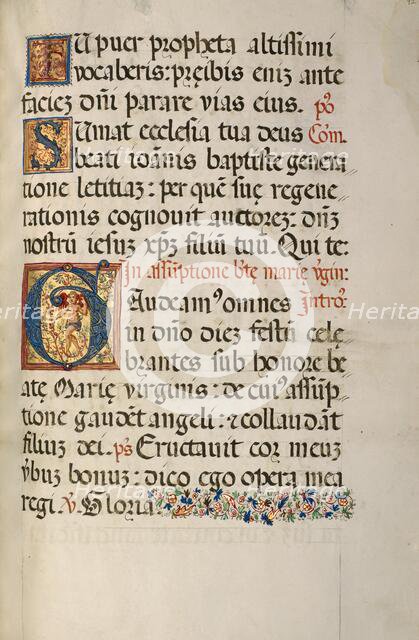 Initial G: A Dancing Putto; Missal of Bishop Antonio Scarampi, 1567. Creator: Fra Vincentius a Fundis.