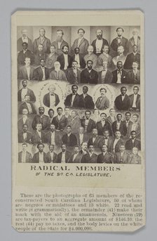 Radical Members of the South Carolina Legislature, 1868. Creator: Unknown.