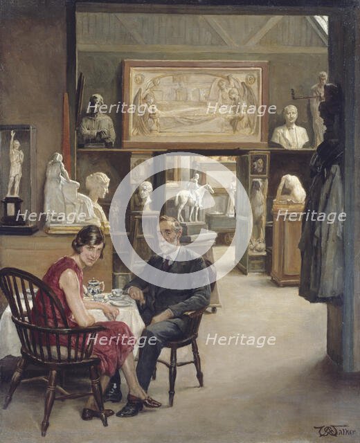 Tea in the Studio, 1932. Creator: Arthur George Walker.
