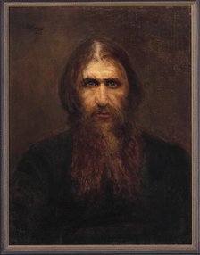 Portrait of Grigori Yefimovich Rasputin (1869-1916) as the holy man , 1915. Creator: Krarup, Theodora  .