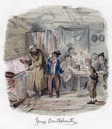 'Oliver Twist', c1838.Artist: George Cruikshank