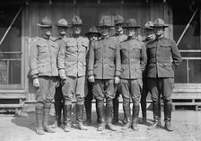 Camp Meade #1 - General Kuhn And Staff, 1917. Front: Col. Huntington; Lt. Col. Tenney Ross... Creator: Harris & Ewing.