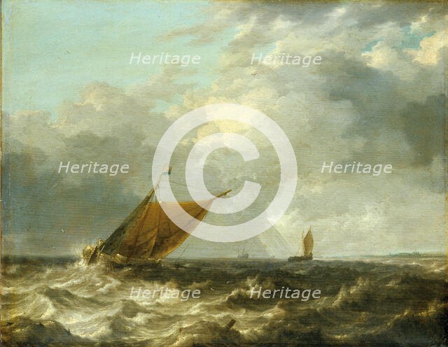 Stormy Sea, c1650. Creator: Julius Porcellis.