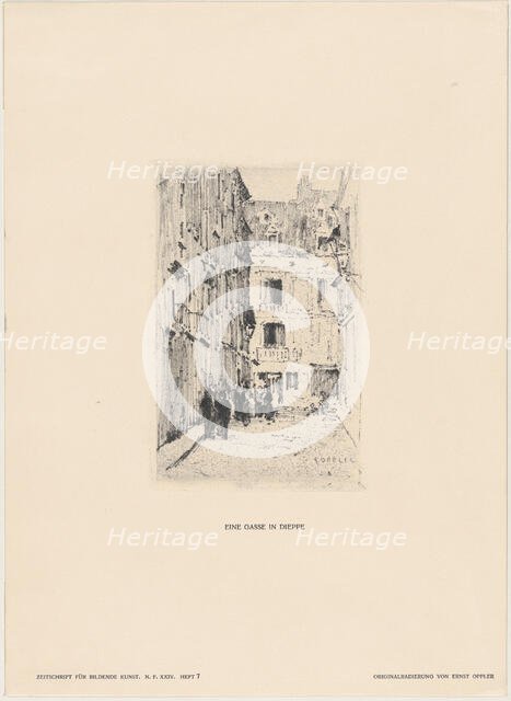 A Street in Dieppe, late 19th-early 20th century. Creator: Ernst Oppler.