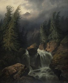 Alpine rapids, 1830-1864. Creator: Alexandre Calame.