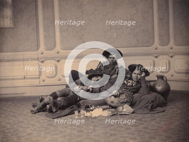 Hirten / Pifferari mit Brotzeit, ca. 1864. Creator: Jacob Wothly.