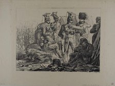 Lancers on Bivouac, 1818. Creator: Nicolas-Toussaint Charlet.