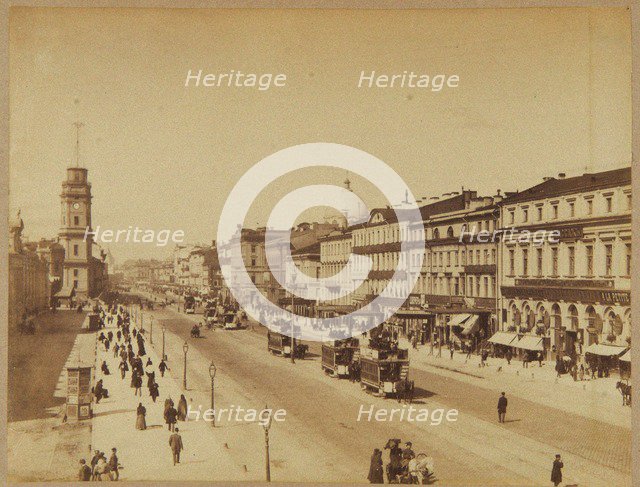 View of the Nevsky Prospekt in Saint Petersburg, c. 1890.