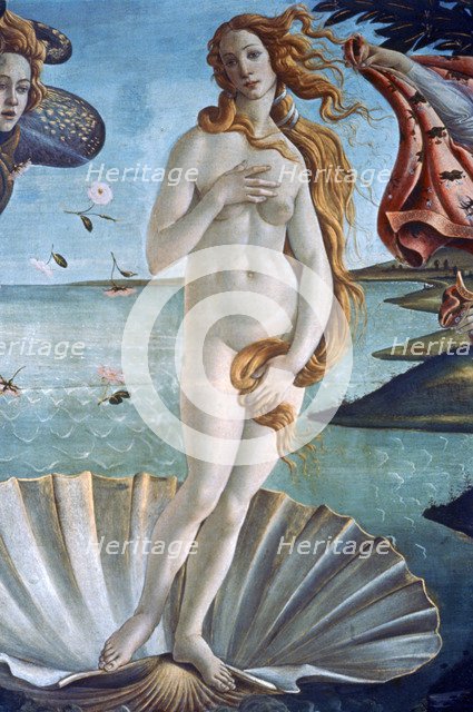 'The Birth of Venus' (detail), c1485. Artist: Sandro Botticelli