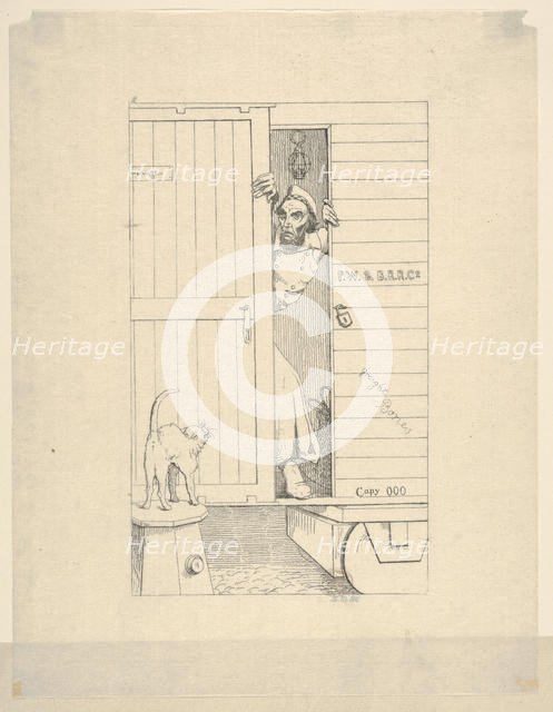 Passage Through Baltimore (from Confederate War Etchings), 1861-63. Creator: Adalbert John Volck.