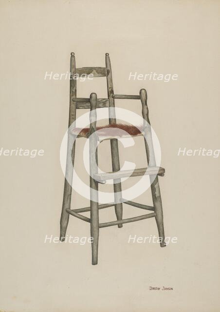 Child's High Chair, 1939. Creator: Dorothy Johnson.