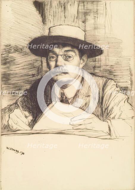 Self Portrait No. 19, 1910. Creator: William Strang.