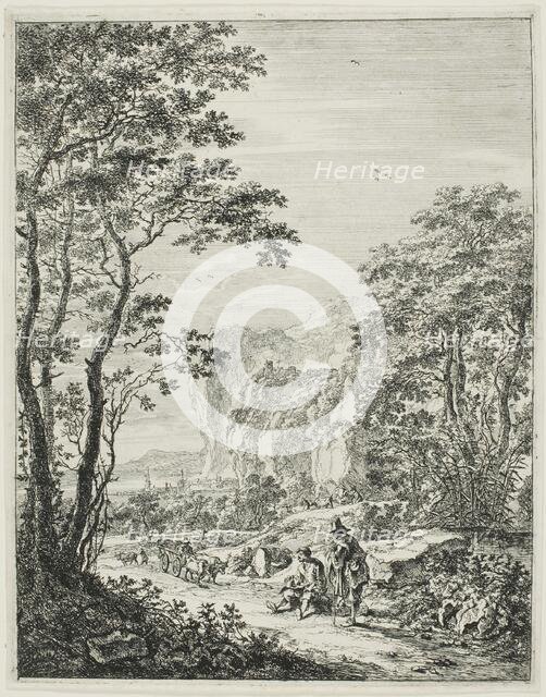 The Ox-Cart, from Upright Italian Landscapes, 1638/52. Creator: Jan Dirksz Both.