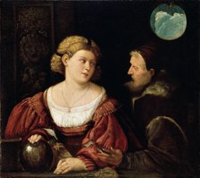 'Seduction (Old Man and a Young Woman)', 1515-1516.  Artist: Giovanni Cariani