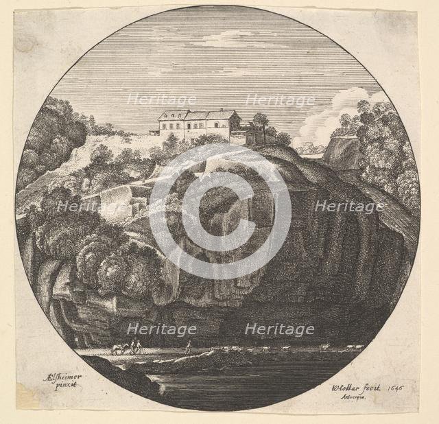 Landscape with a house on cliffs, 1646. Creator: Wenceslaus Hollar.