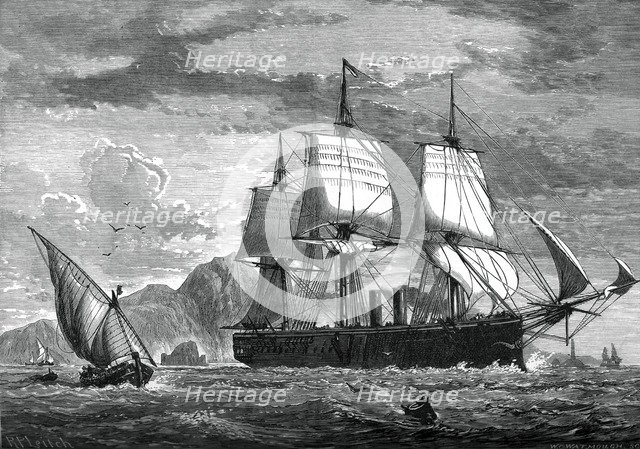 H M swift cruiser Inconstant, c1880.Artist: WC Watmough