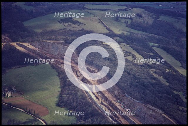 Construction of M5 motorway, Tickenham Hill, Somerset, 1971. Creator: Jim Hancock.