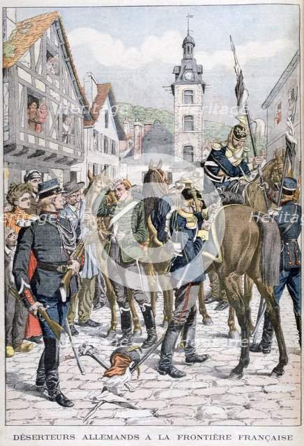 German deserters at the French frontier, 1903. Artist: Unknown