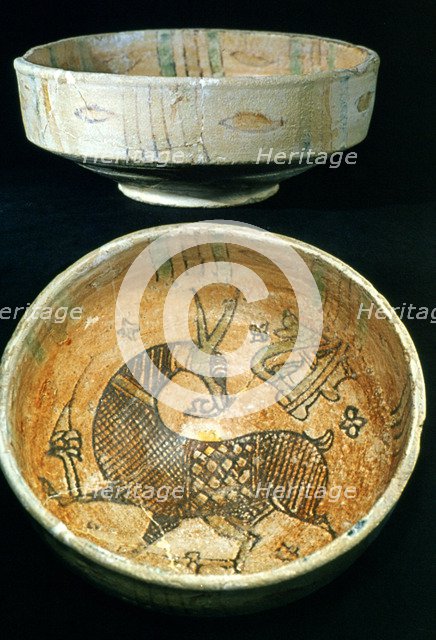 Ceramic Bowls, Kairouan, Tunisia, 10th Century. Artist: Unknown
